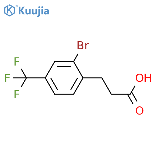 3-[2-bromo-4-(trifluoromethyl)phenyl]propanoic acid structure