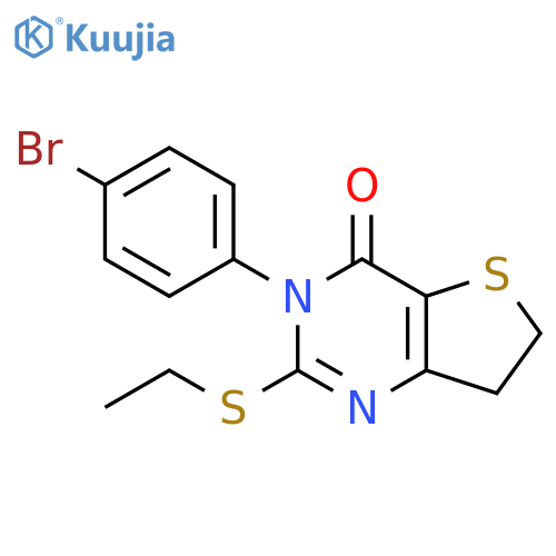 3-(4-bromophenyl)-2-(ethylsulfanyl)-3H,4H,6H,7H-thieno[3,2-d]pyrimidin-4-one structure