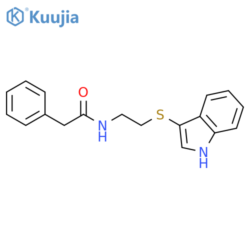N-2-(1H-indol-3-ylsulfanyl)ethyl-2-phenylacetamide structure