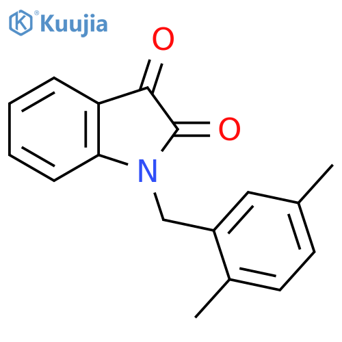 1-(2,5-Dimethylbenzyl)-1H-indole-2,3-dione structure