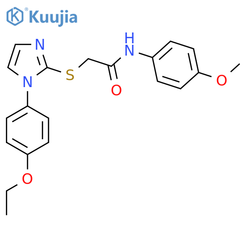 2-{1-(4-ethoxyphenyl)-1H-imidazol-2-ylsulfanyl}-N-(4-methoxyphenyl)acetamide structure
