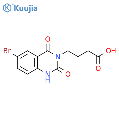 4-(6-bromo-2,4-dioxo-1,2,3,4-tetrahydroquinazolin-3-yl)butanoic acid structure