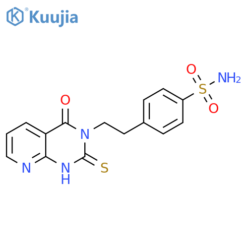 4-(2-{4-oxo-2-sulfanylidene-1H,2H,3H,4H-pyrido2,3-dpyrimidin-3-yl}ethyl)benzene-1-sulfonamide structure