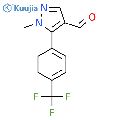 1-Methyl-5-(4-(trifluoromethyl)phenyl)-1h-pyrazole-4-carbaldehyde structure