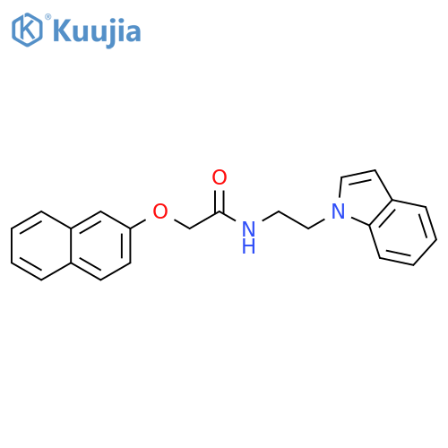 N-[2-(1H-indol-1-yl)ethyl]-2-(naphthalen-2-yloxy)acetamide structure