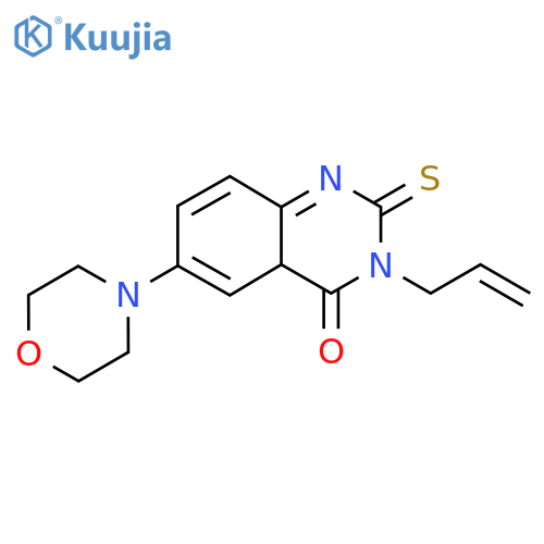 6-(morpholin-4-yl)-3-(prop-2-en-1-yl)-2-sulfanylidene-1,2,3,4-tetrahydroquinazolin-4-one structure