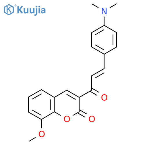 3-[(2E)-3-[4-(dimethylamino)phenyl]prop-2-enoyl]-8-methoxy-2H-chromen-2-one structure