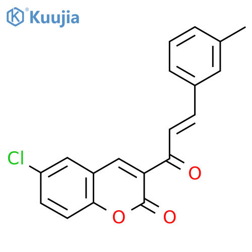 6-chloro-3-[(2E)-3-(3-methylphenyl)prop-2-enoyl]-2H-chromen-2-one structure