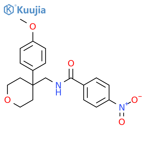 N-((4-(4-Methoxyphenyl)tetrahydro-2H-pyran-4-yl)methyl)-4-nitrobenzamide structure