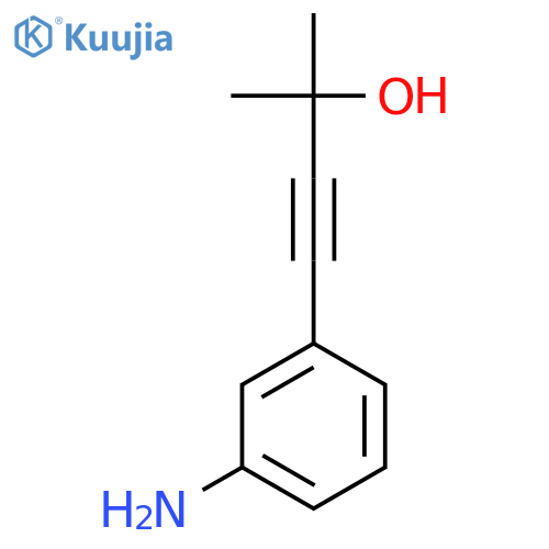 4-(3-aminophenyl)-2-methylbut-3-yn-2-ol structure