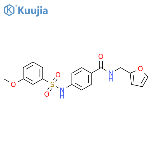 N-(furan-2-yl)methyl-4-(3-methoxybenzenesulfonamido)benzamide structure