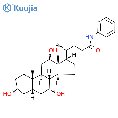 (5beta)-3alpha,7alpha,12alpha-trihydroxy-N-phenyl-cholan-24-amide structure