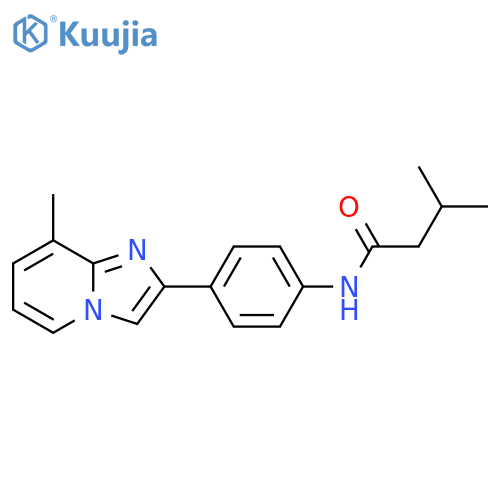 3-methyl-N-(4-{8-methylimidazo1,2-apyridin-2-yl}phenyl)butanamide structure