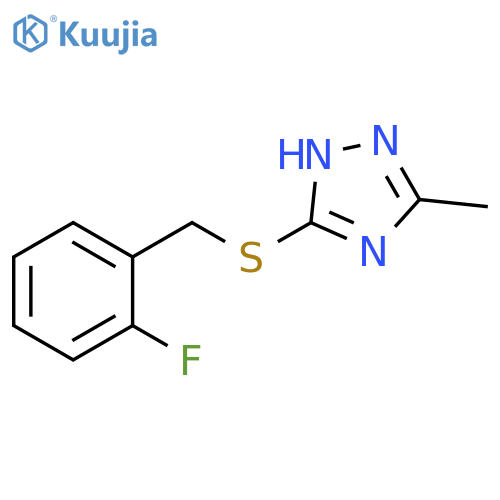 5-{(2-fluorophenyl)methylsulfanyl}-3-methyl-1H-1,2,4-triazole structure