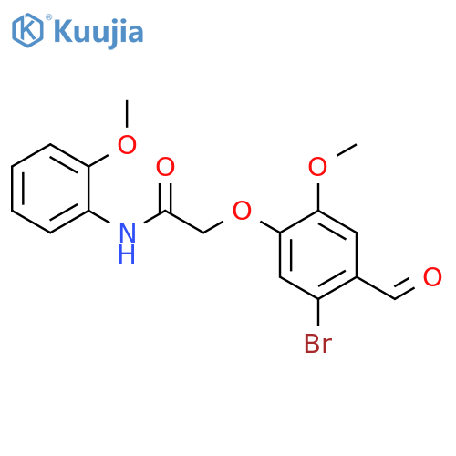 2-(5-Bromo-4-formyl-2-methoxy-phenoxy)-N-(2-methoxy-phenyl)-acetamide structure