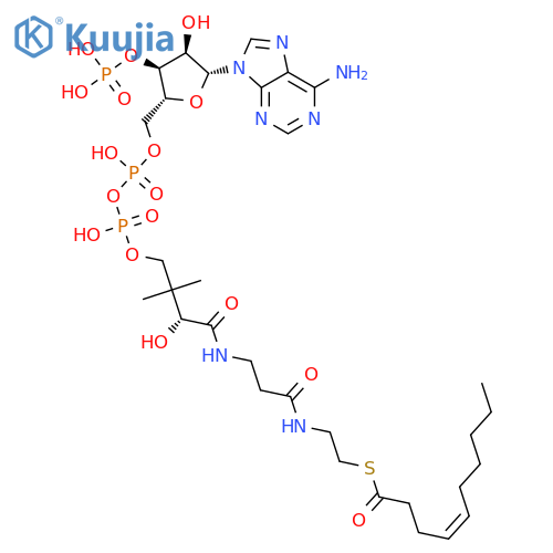 Coenzyme A, S-(4Z)-4-decenoate structure