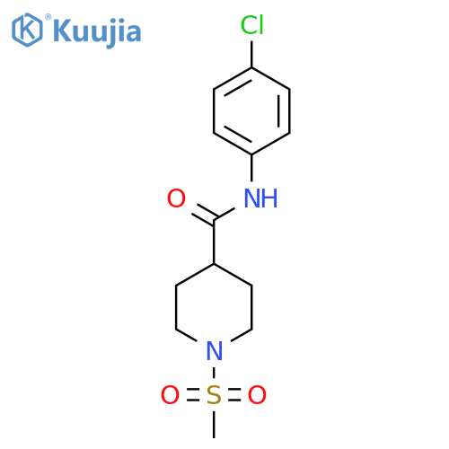 N-(4-chlorophenyl)-1-methanesulfonylpiperidine-4-carboxamide structure