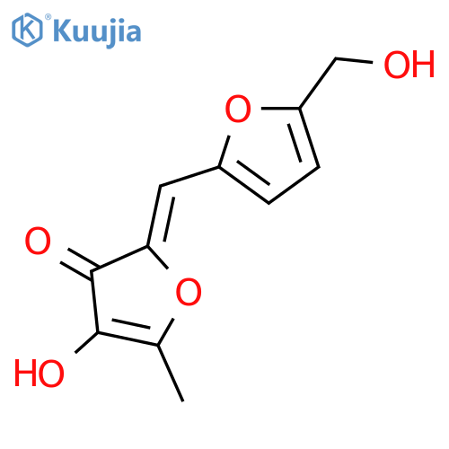 4-hydroxy-2-(5-(hydroxymethyl)furan-2-ylmethylene)-5-methylfuran-3-one structure