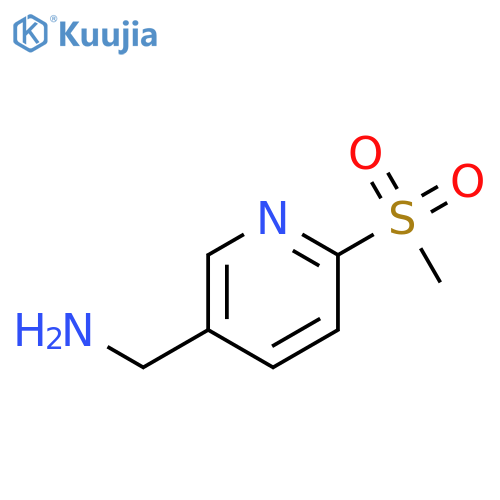 3-Pyridinemethanamine, 6-(methylsulfonyl)- structure