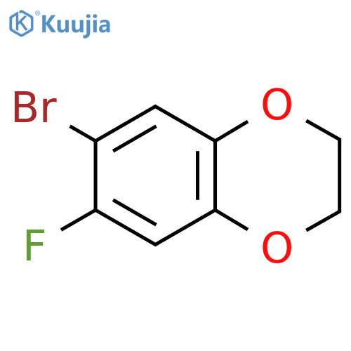 6-Bromo-7-fluoro-2,3-dihydrobenzo[1,4]dioxine structure
