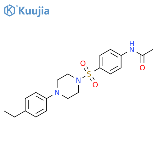 N-(4-{4-(4-ethylphenyl)piperazin-1-ylsulfonyl}phenyl)acetamide structure