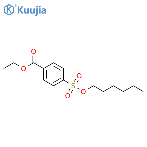 Benzoic acid, 4-[(hexyloxy)sulfonyl]-, ethyl ester structure