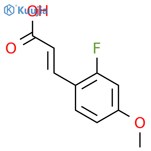 3-(2-fluoro-4-methoxyphenyl)prop-2-enoic acid structure