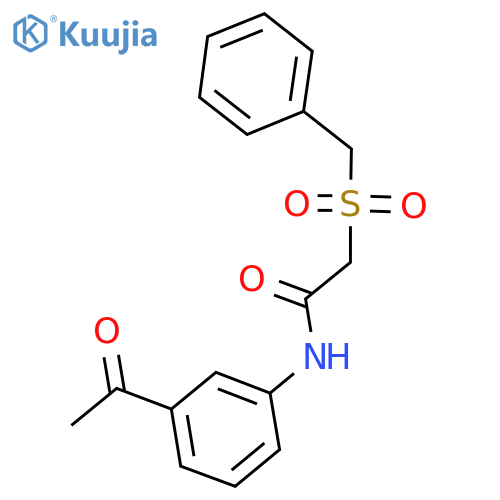 N-(3-acetylphenyl)-2-phenylmethanesulfonylacetamide structure