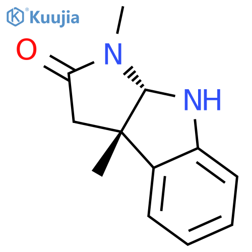 Pyrrolo[2,3-b]indol-2(1H)-one, 3,3a,8,8a-tetrahydro-1,3a-dimethyl-, cis- structure