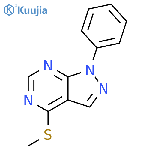 4-(methylsulfanyl)-1-phenyl-1H-pyrazolo3,4-dpyrimidine structure