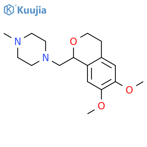 Piperazine,1-[(3,4-dihydro-6,7-dimethoxy-1H-2-benzopyran-1-yl)methyl]-4-methyl- structure
