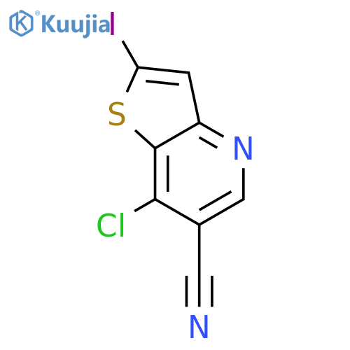 7-Chloro-2-iodothieno3,2-bpyridine-6-carbonitrile structure