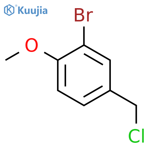 2-bromo-4-(chloromethyl)-1-methoxybenzene structure