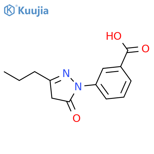 3-(5-Oxo-3-propyl-4,5-dihydro-1H-pyrazol-1-yl)benzoic acid structure