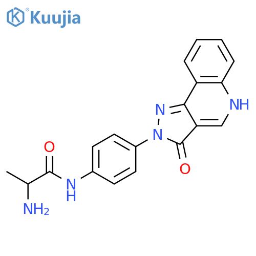 Propanamide,2-amino-N-[4-(3,5-dihydro-3-oxo-2H-pyrazolo[4,3-c]quinolin-2-yl)phenyl]- structure