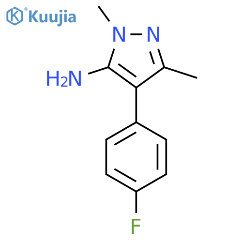 4-(4-Fluorophenyl)-1,3-dimethyl-1h-pyrazol-5-amine structure