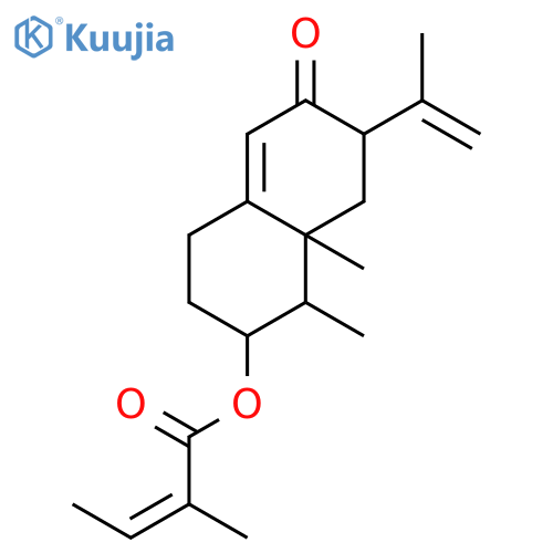 (1R,2R,7R,8aR)-1,8a-dimethyl-7-(1-methylethenyl)-6-oxo-1,2,3,4,6,7,8,8a-octahydronaphthalen-2-yl (2Z)-2-methylbut-2-enoate structure