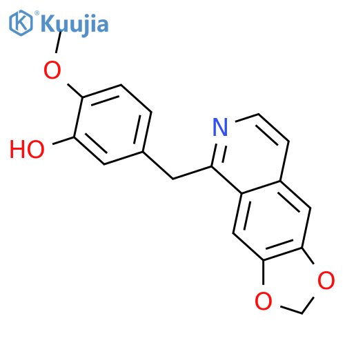 Phenol,5-(1,3-dioxolo[4,5-g]isoquinolin-5-ylmethyl)-2-methoxy- structure