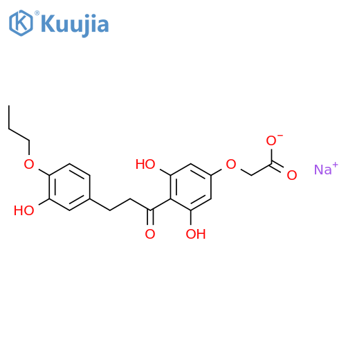 sodium {3,5-dihydroxy-4-[3-(3-hydroxy-4-propoxyphenyl)propanoyl]phenoxy}acetate structure