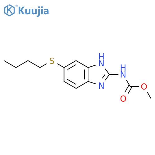 Methyl-N-(5-butylsulfanyl-1-H-benzimidazol-2-yl)carbamate structure