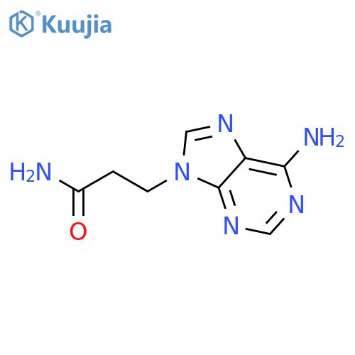 3-(6-imino-6,9-dihydro-3H-purin-9-yl)propanamide structure