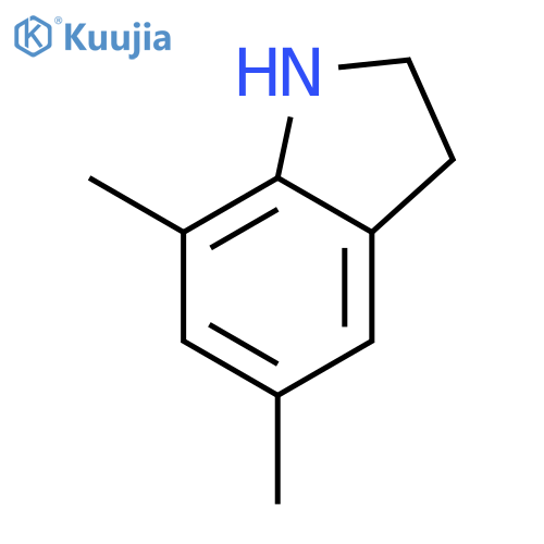 2,3-dihydro-5,7-dimethyl-1H-Indole structure