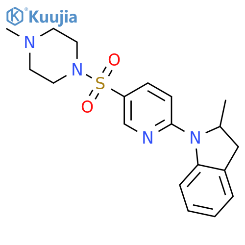2-methyl-1-{5-[(4-methylpiperazin-1-yl)sulfonyl]pyridin-2-yl}-2,3-dihydro-1H-indole structure