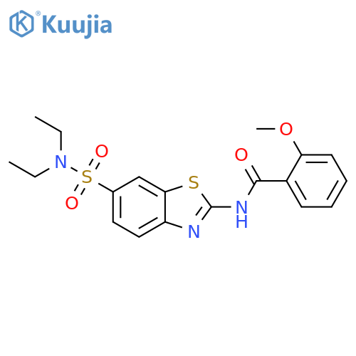N-6-(diethylsulfamoyl)-1,3-benzothiazol-2-yl-2-methoxybenzamide structure