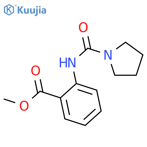 Benzoic acid,2-[(1-pyrrolidinylcarbonyl)amino]-, methyl ester structure
