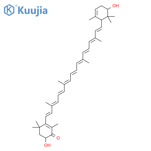 6-Hydroxy-3-[(1E,3E,5E,7E,9E,11E,13E,15E,17E)-18-(5-hydroxy-2,6,6-trimethylcyclohex-2-en-1-yl)-3,7,12,16-tetramethyloctadeca-1,3,5,7,9,11,13,15,17-nonaenyl]-2,4,4-trimethylcyclohex-2-en-1-one structure