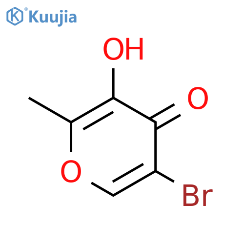 5-bromo-3-hydroxy-2-methylpyran-4-one structure