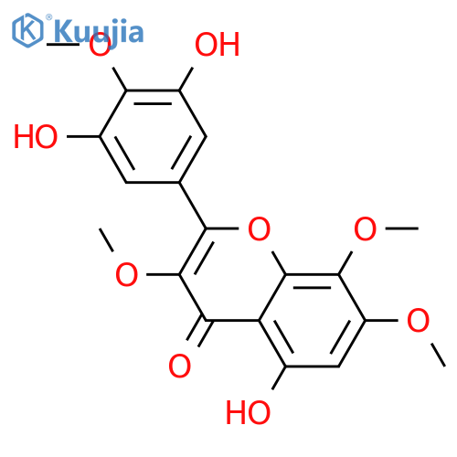 4H-1-Benzopyran-4-one,2-(3,5-dihydroxy-4-methoxyphenyl)-5-hydroxy-3,7,8-trimethoxy- structure