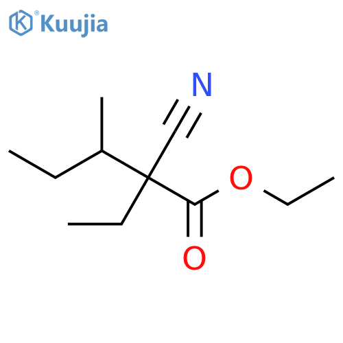 ethyl 2-cyano-2-ethyl-3-methylpentanoate structure
