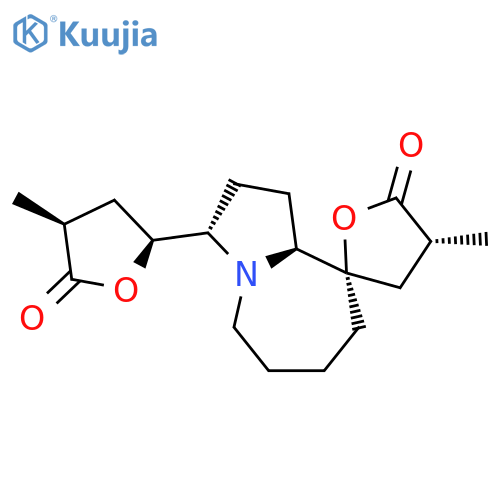 Spiro[furan-2(5H),9'-[9H]pyrrolo[1,2-a]azepin]-5-one,decahydro-4-methyl-3'-[(2S,4S)-tetrahydro-4-methyl-5-oxo-2-furanyl]-,(2S,3'S,4R,9'aS)- structure
